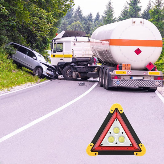 Waterproof Warning Triangle Light, Portable LED Road Flare | Rechargeable warning triangle light for vehicle breakdowns, accidents and emergency work