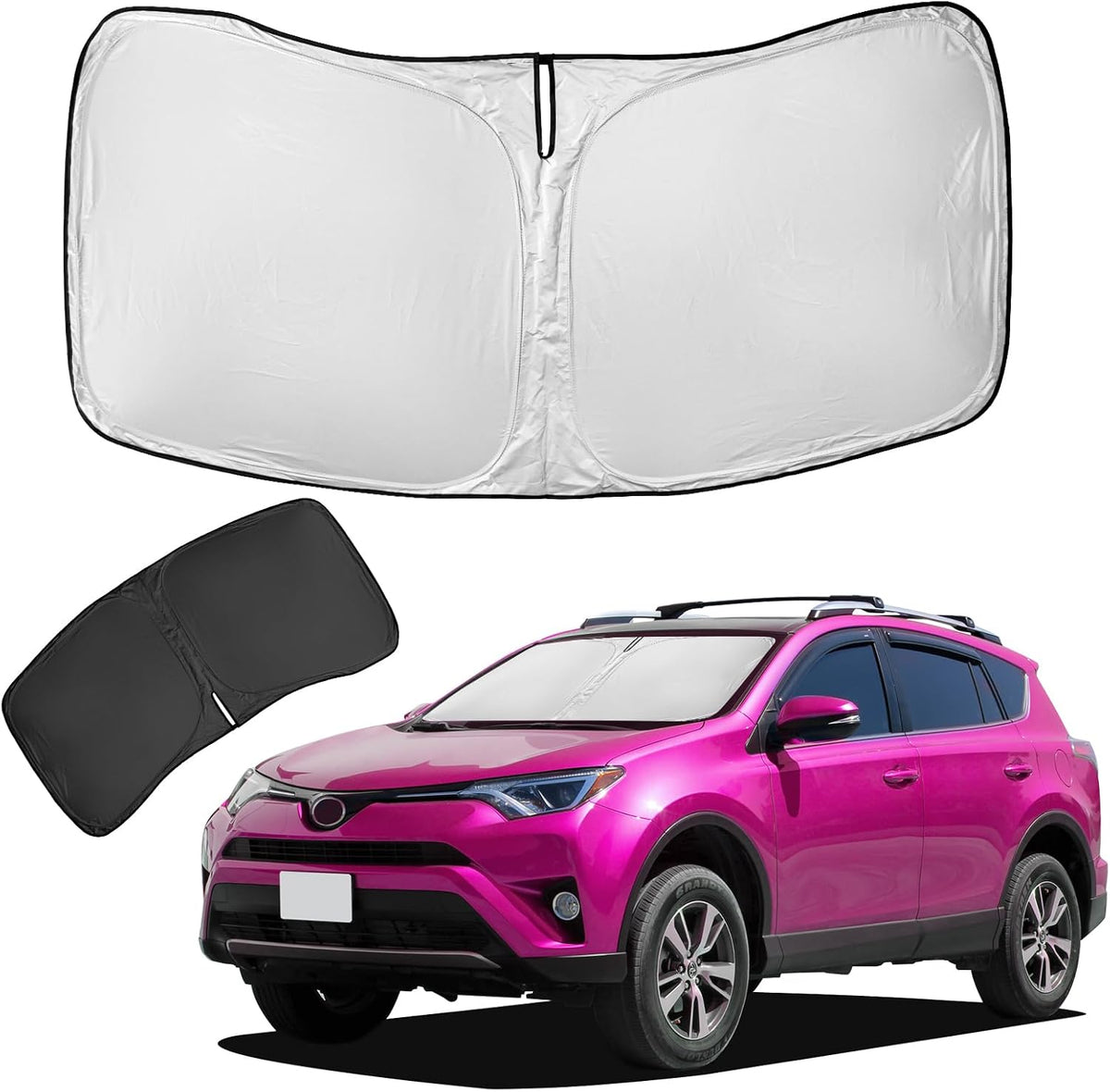 for Toyota Tacoma 2016-2023 2024 2025 2026 Sun Shade Sunshade Windshield Cover - 4 Layers Front Window Shade Custom Fit Tacoma 2Dr 4Dr Pickup Sun Visor 240T Shade Blocks UV Rays Car Accessories - Colors A