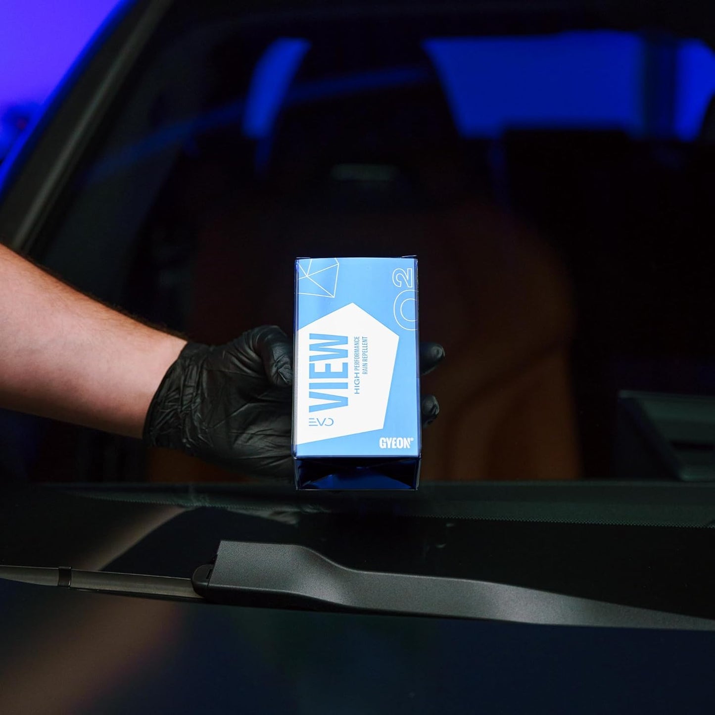 Gyeon View EVO Windshield Ceramic Glass Coating Hydrophobic Rain Repellent Auto Screen Sealant Improves Visibility Safety Self Cleaning Glass Protection with Long Lasting Durability
