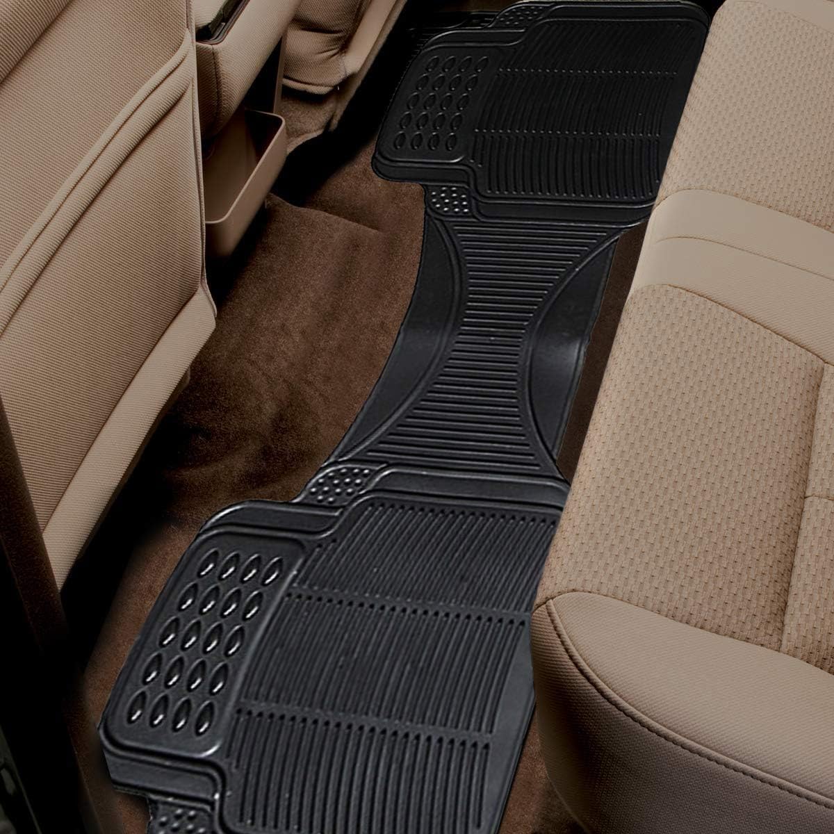 VaygWay Heavy Duty Cargo Liner Trunk Floor Mat – All Weather Trunk Protection Floor Mat - Black Rubber Trimmable Durable Cargo Auto Mat – Universal Fit Car SUV Truck Auto
