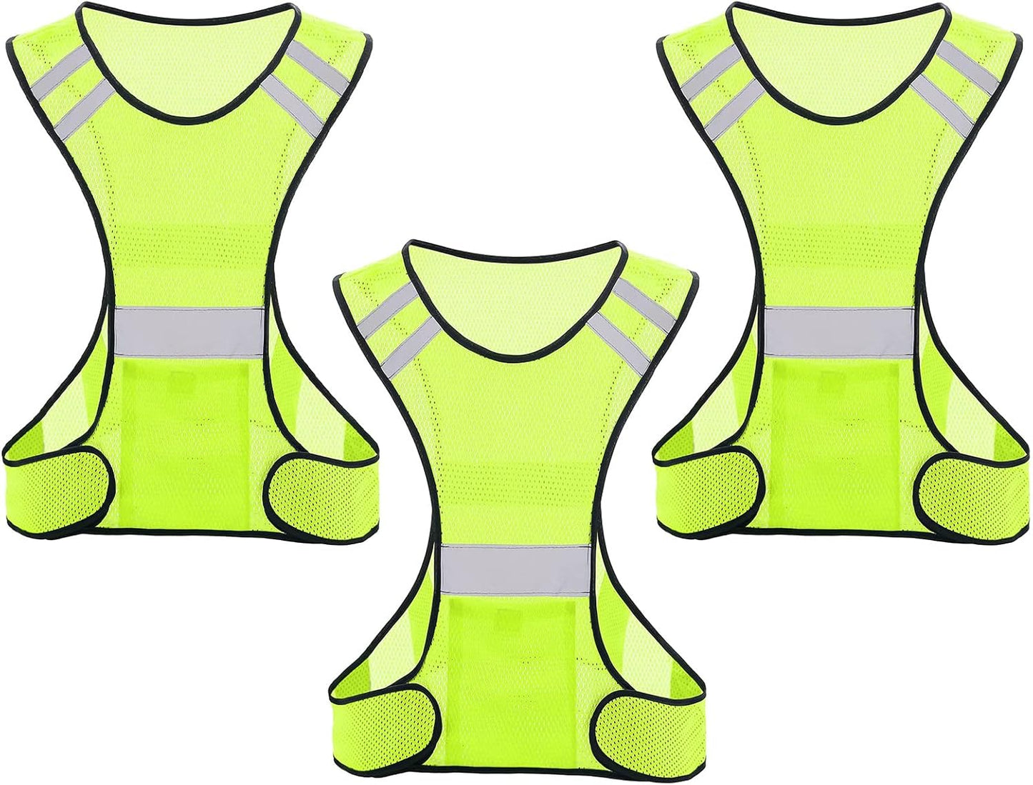 TCCFCCT Reflective Running Vest, High Visibility Running Gear with Large Pocket