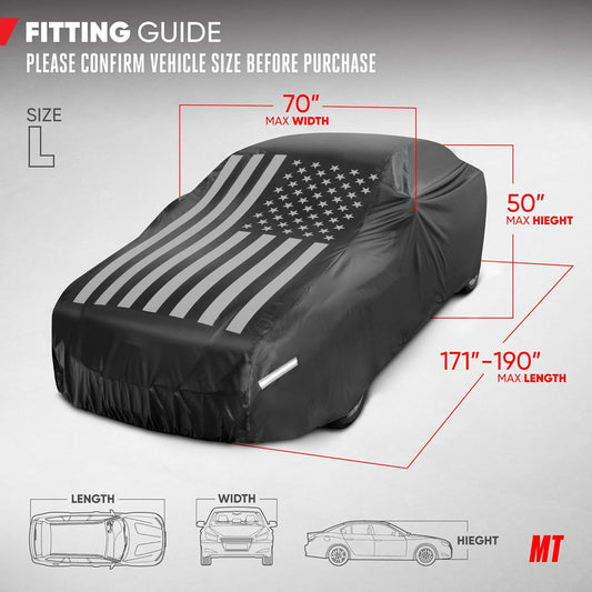 Motor Trend SafeKeeper Heavy Duty Car Cover Waterproof All Weather, Multi-Layered Truck SUV Car Cover for Snow Rain Sun UV Protection, Full Exterior Car Covers for Automobiles (Fits up to 190" Length)