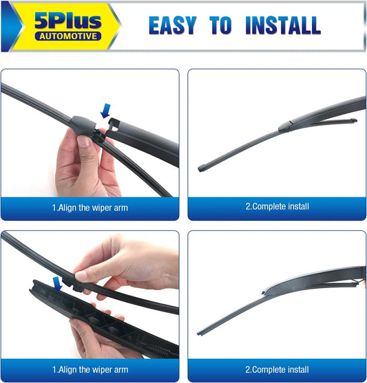 20"-2 Pack Windshield Wiper Blades Replacement For Ford F150 F250 F350 F450 F550 2008-1999 Expedition 2006-1999 Explorer 2010-2005 Mustang 2004-1999, Windshield Wiper Blades For My Car