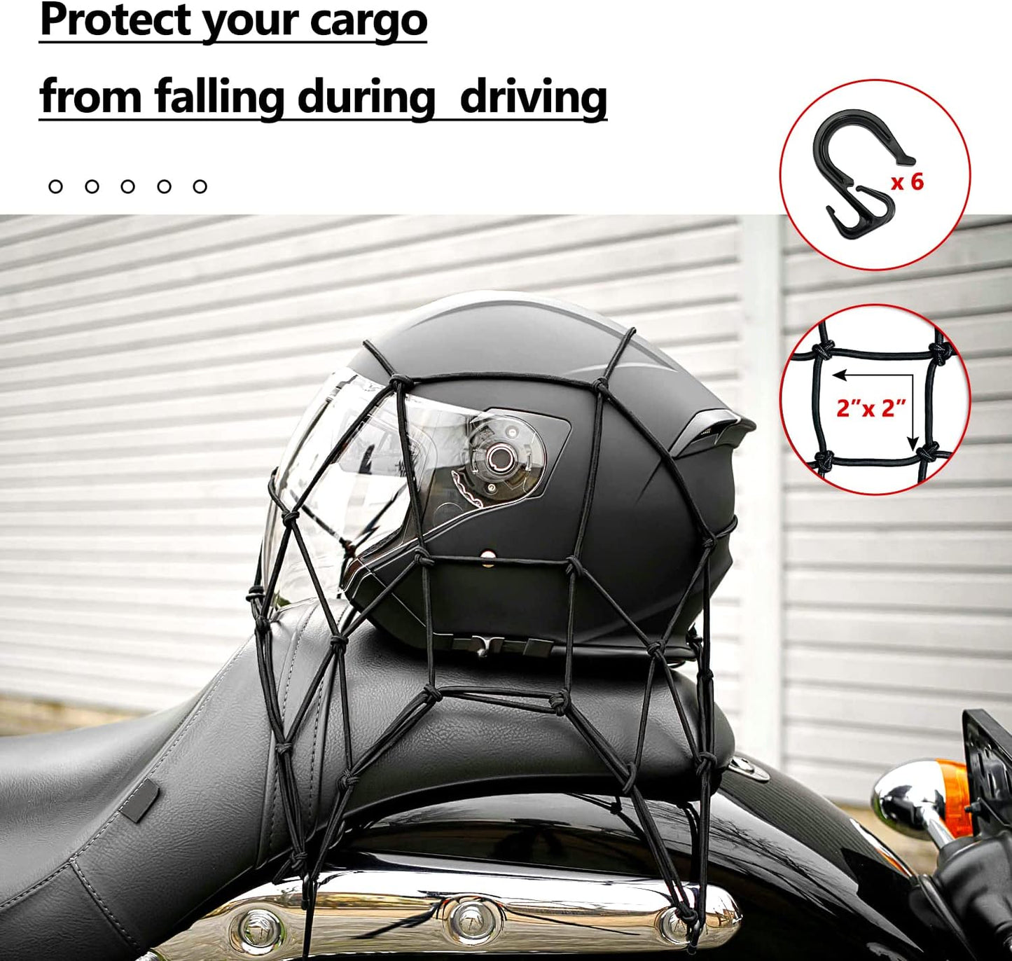 Cargo Net 4' x6' Stretches to 8' x 12' Truck Cargo Net for Pickup Truck Bed- Small 4"x4" Mesh Grid Super Duty Bungee Heavy Duty Bed Netting with 12 Adjustable Metal Carabiners by Cenipar