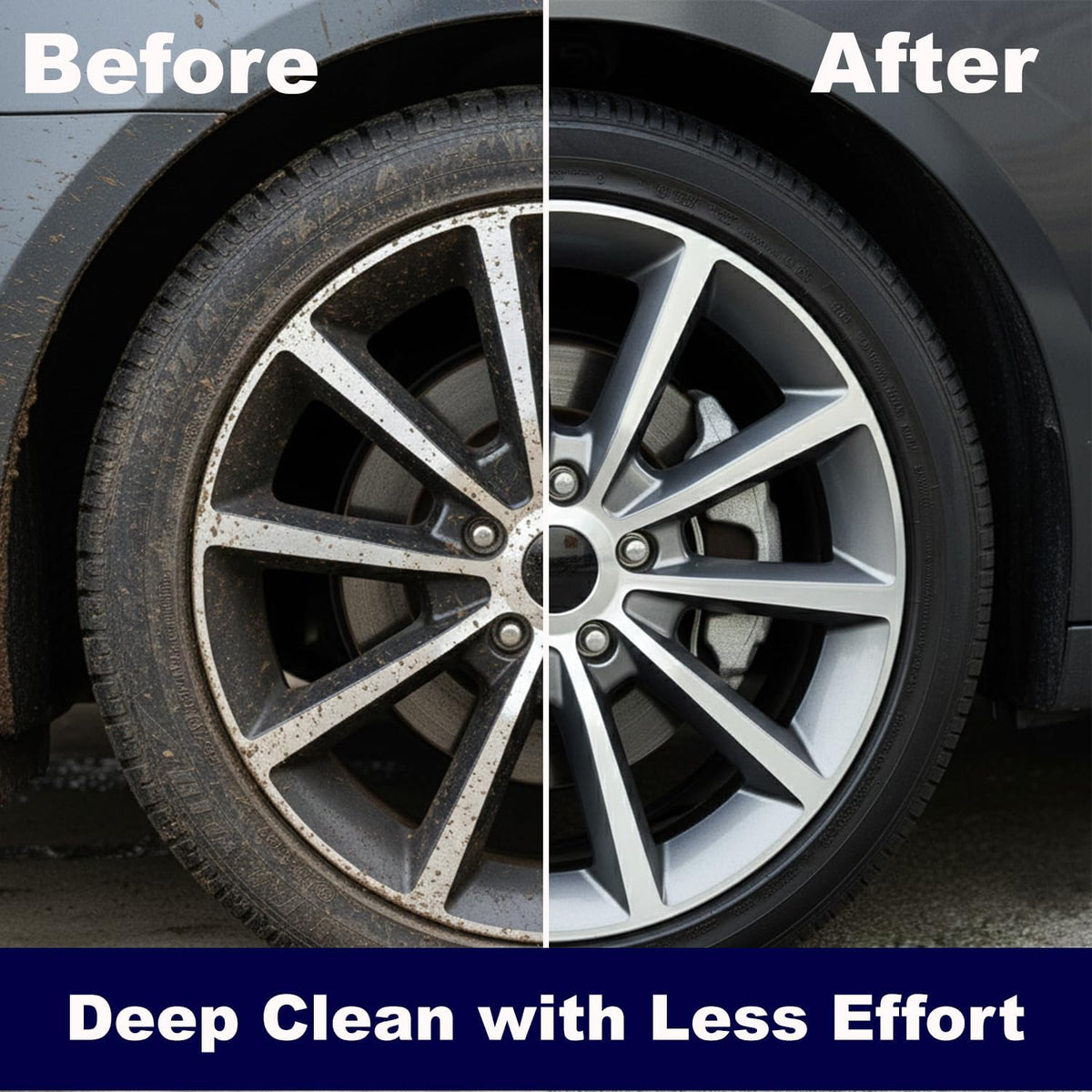 EZ Detail Big and Little Brush Combo - Wheel Rim Cleaner for Cars, Bike, Trucks, Motorcycle, and Other Vehicles - Non-Scratch Auto Detailing Tool, Easily Reaches Nook and Crannies