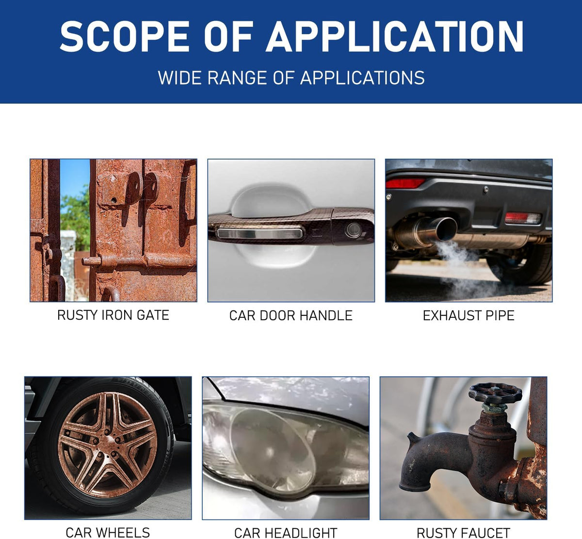 2Pcs Iron Powder Remover Spray,Car Rust Removal Spray,Quick-Acting Rust Converter,Multi-Functional Car Rust Removal Sprays,Multipurpose Rustout Instant Rusts Remover Sprays for Metal,Tools,Cars,Chains
