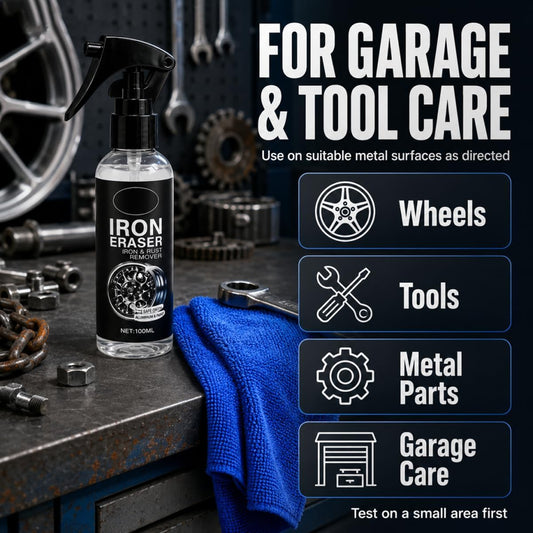 Iron Eraser Rust Remover Spray for Car Wheels & Paint, Rust And Brake Dust Cleaner For Wheels & Paint, Fast Acting Automotive Iron Fallout Remover 1PCS