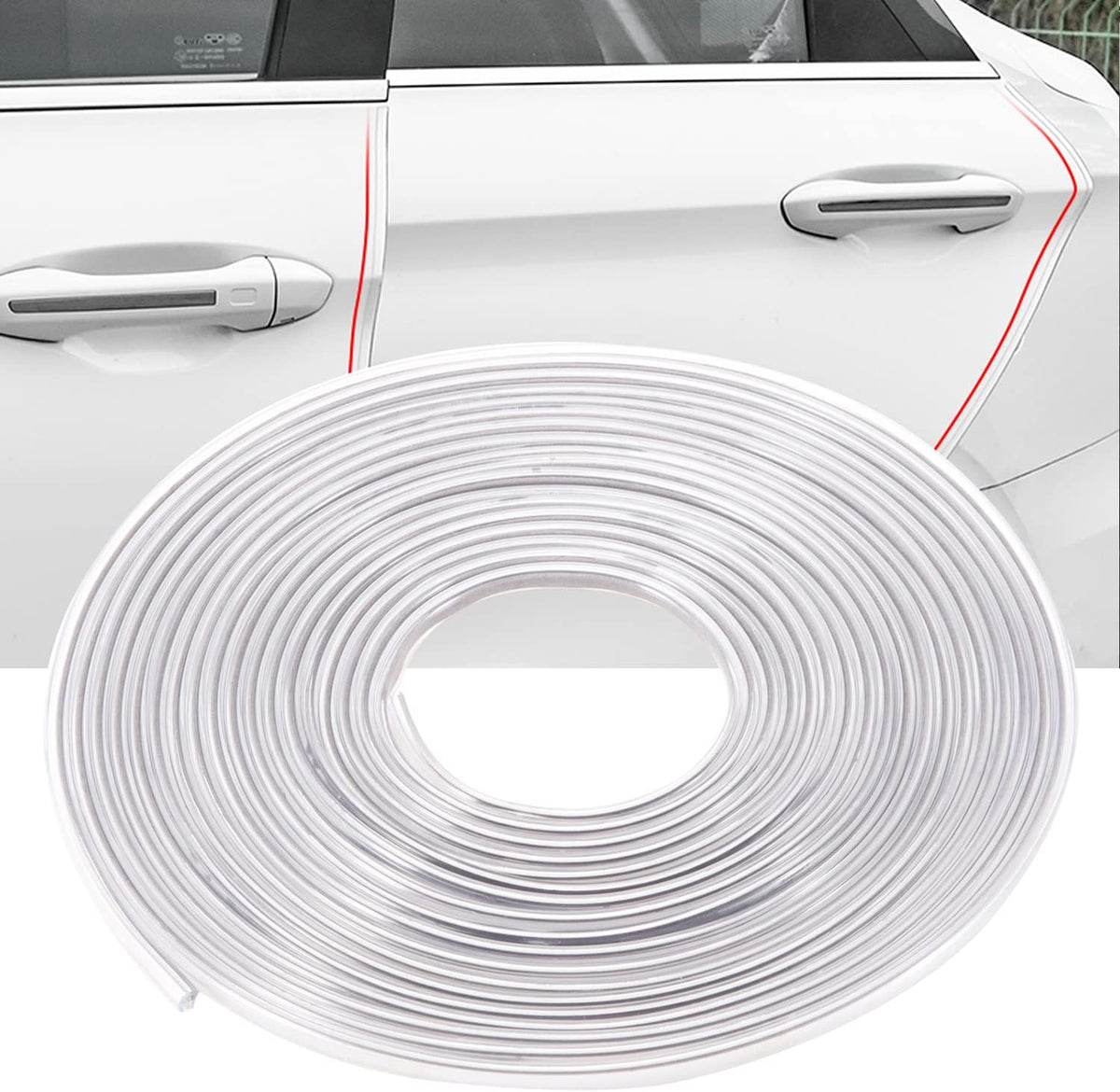 Eytool Clear Door Edge Guards for Cars,Car Door Protector with U Adhesive Edge Protective Trim Ding Protector Fit for Most Car (Clear, 32.8FT)