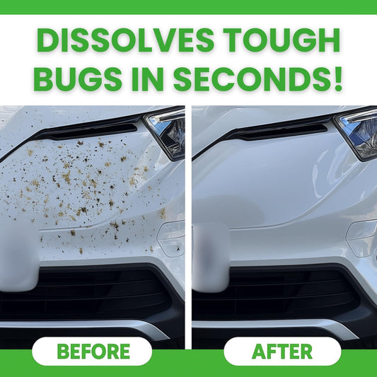 Bug Remover for Cars Exterior - Spray Dissolves Bug Splatter, Bird Poop, Tar and Road Grime - Safe on Paint, Chrome, Glass, & More - pH Neutral, Ceramic & Wax Safe - 16oz