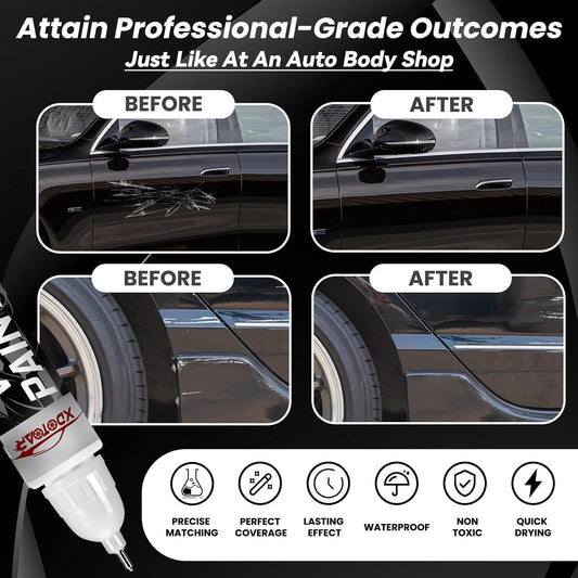 Black Touch Up Paint for Cars, Color Accurate Car Touch Up Paint, Professional Automotive Scratch Repair, Lasting Auto Scratch Remover, Quick Dry, Easy to Use, Safe and Waterproof, Versatile Use