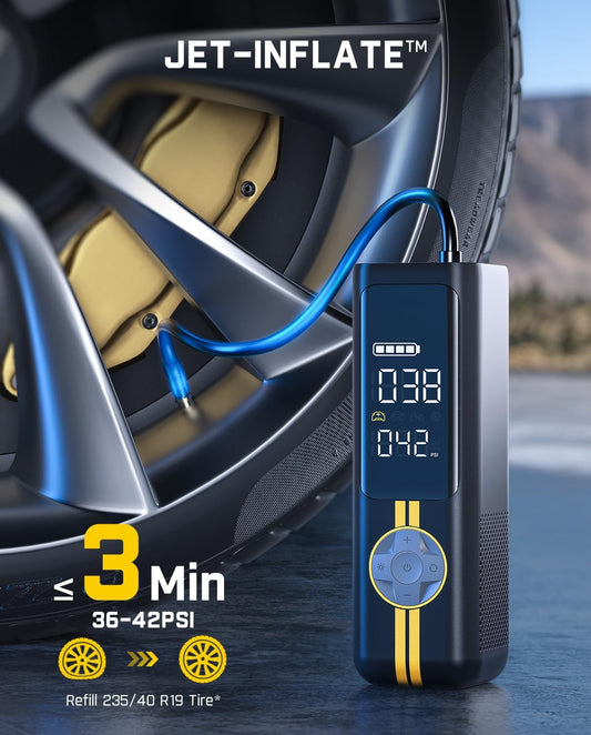 Fanttik X8 APEX EV Tire Inflator Portable Air Pump, 2X Faster Inflation, 150PSI Cordless Air Compressor with Powerful Battery, Handed Inflator for Electric Cars, Cars, Motorcycles, Bikes, Balls
