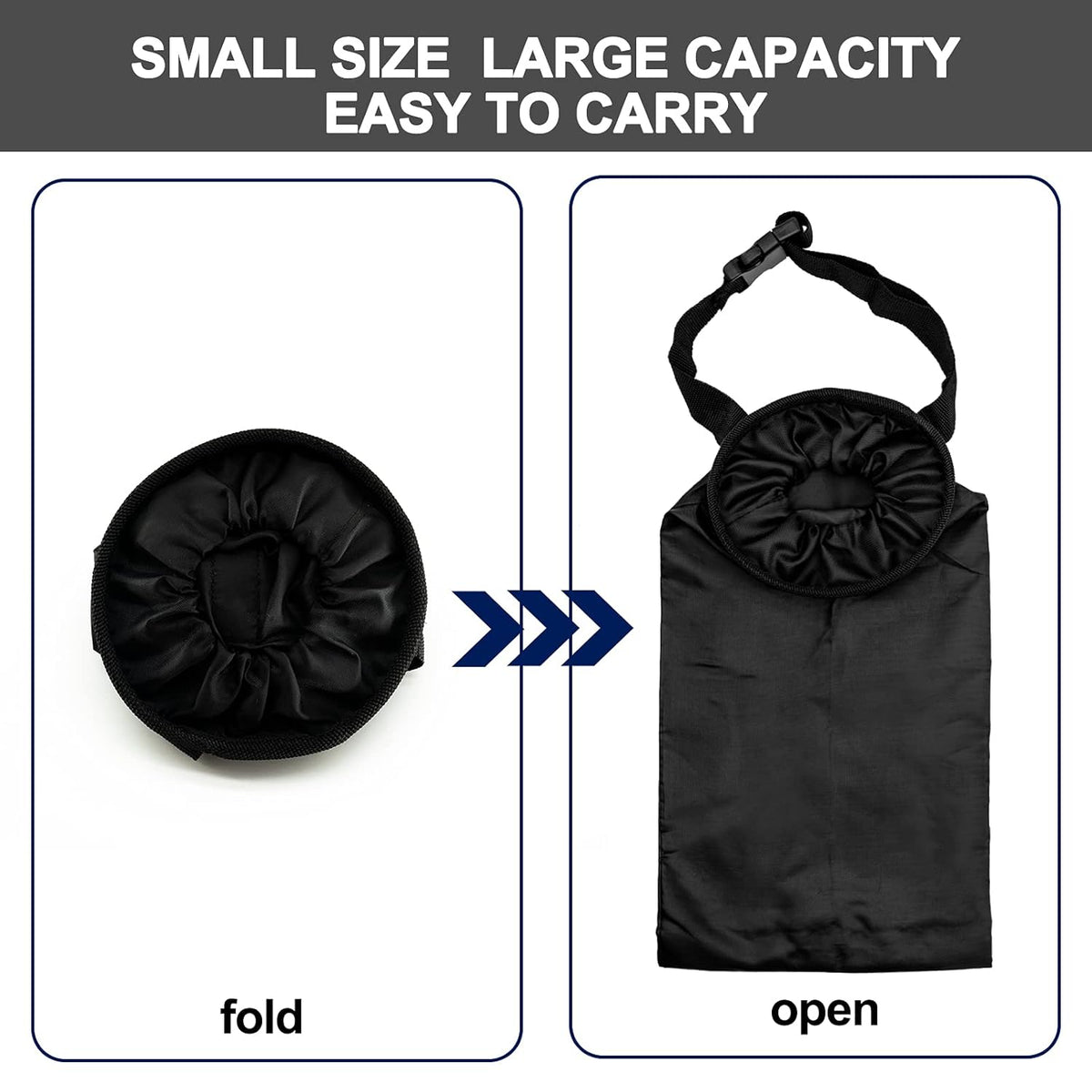 2 Pcs Car Trash Bag Car Trash Can Hanging Back Seat Car, Car Garbage Bag with Storage Pockets, Washable Eco-Friendly Car Garbage Can for Outdoor Traveling & Home Use (Black)