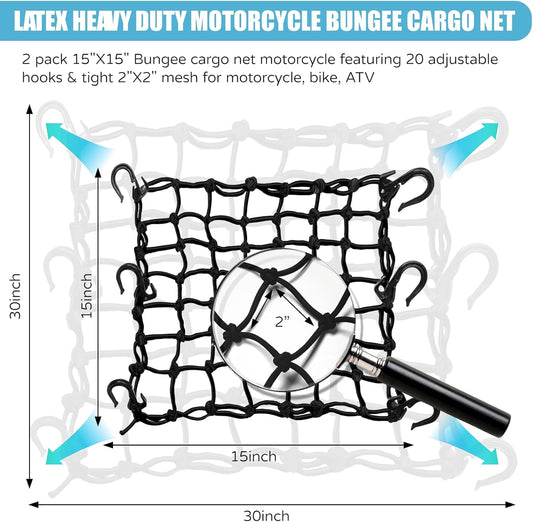 3' x 4' Cargo net Bungee Nets Stretches to 6' x 8',Small Truck Bed Cargo Net for Cars SUVs, for Frontier, Toyota Tacoma Short Bed Cargo Netting, Colorado & Subaru Accessories
