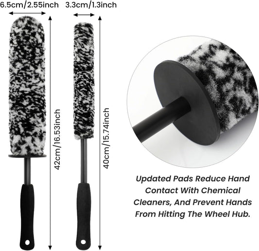 5PCS Wheel Cleaner Brush Kit, Tire Brushes, Rim Cleaner Brush,Car Detailing Brushes, Car Wash Tools for Wheels and Tires No Spatter