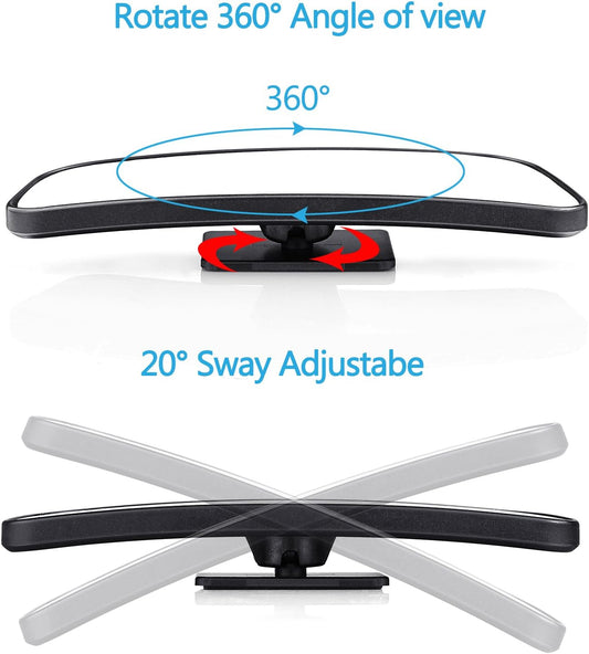 Blind Spot Mirror for Cars LIBERRWAY Car Side Mirror Auto Wide Angle Convex Rear View Stick On Design, Adjustable, 2 Pack