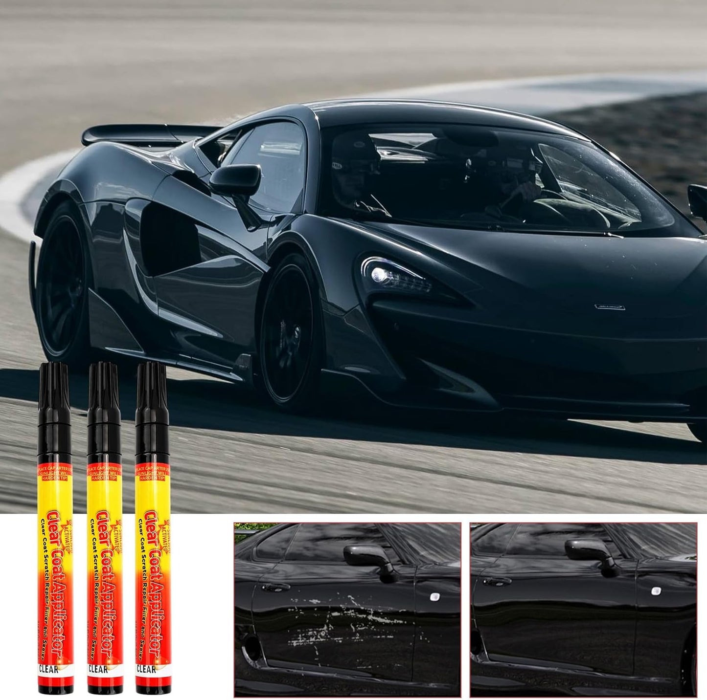 3Pcs Vitanst Clearfix Scratch Remover, Magic Car Scratch Removal Pen, Auto Paint Repair Pen, All Cars Magic Pen for Car Scratches, Easy to Use for All Car Colors & Surfaces