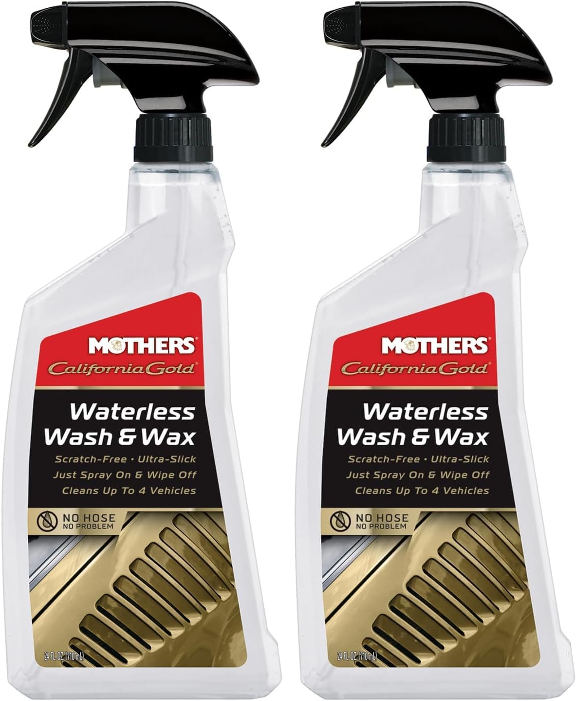 Mothers California Gold Waterless Wash & Wax, 24 oz. — Quick & Easy Car Care Without Water, Spray On & Wipe Off Ultra-Slick Formula Safely Removes Dirt & Grime Scratch-Free (05644)