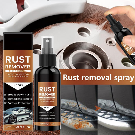 Rust Remover Spray Heavy Duty Metal Cleaner, Upgrade Rust Remover for Metal, Multipurpose Rust Stain Remover Spray, Iron Remover Car Detailing,Heavy Duty Rust Dissolver for Metal (30ML*3Pcs)