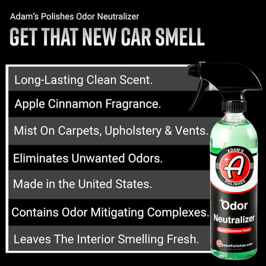 Adam's Polishes Odor Neutralizer (Fresh Scent, 16oz) - Car Air Freshener Spray That Eliminates Harmful Odors from Car Interior Accessories, Leather, Carpet, Upholstery & Pet Odors