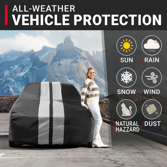 iCarCover Premium Car Cover for 1958-1969 Ford Thunderbird Heavy Duty Waterproof All-Weather Automobiles Custom Fit Indoor Outdoor UV Snow Protection Covers with Straps and Bag - Colors C