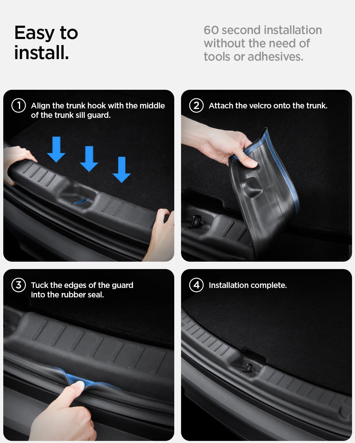 Spigen Rear Bumper Protector (270 Degree Bumper Guard & Scratch Resistant) for Tesla Model Y Juniper & Model Y L Accessories (Premium & Performance 2026/2025)