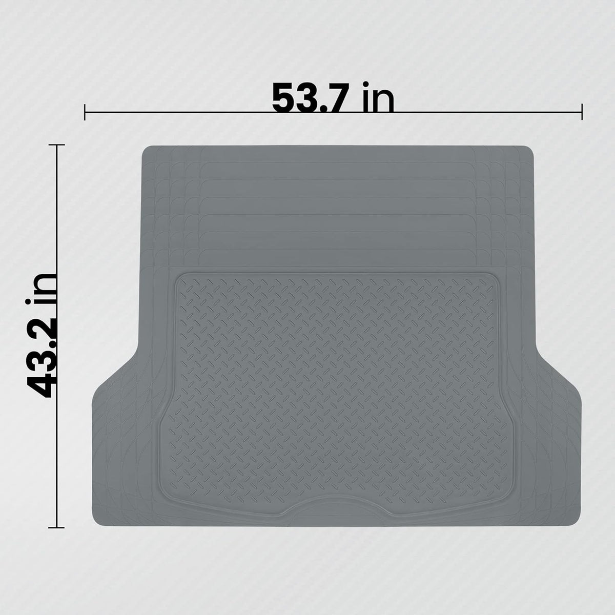 Heavy Duty Cargo Liner Floor Mat-All Weather Trunk Protection, Trimmable to Fit & Durable HD Rubber Protection for Car SUV Sedan Auto