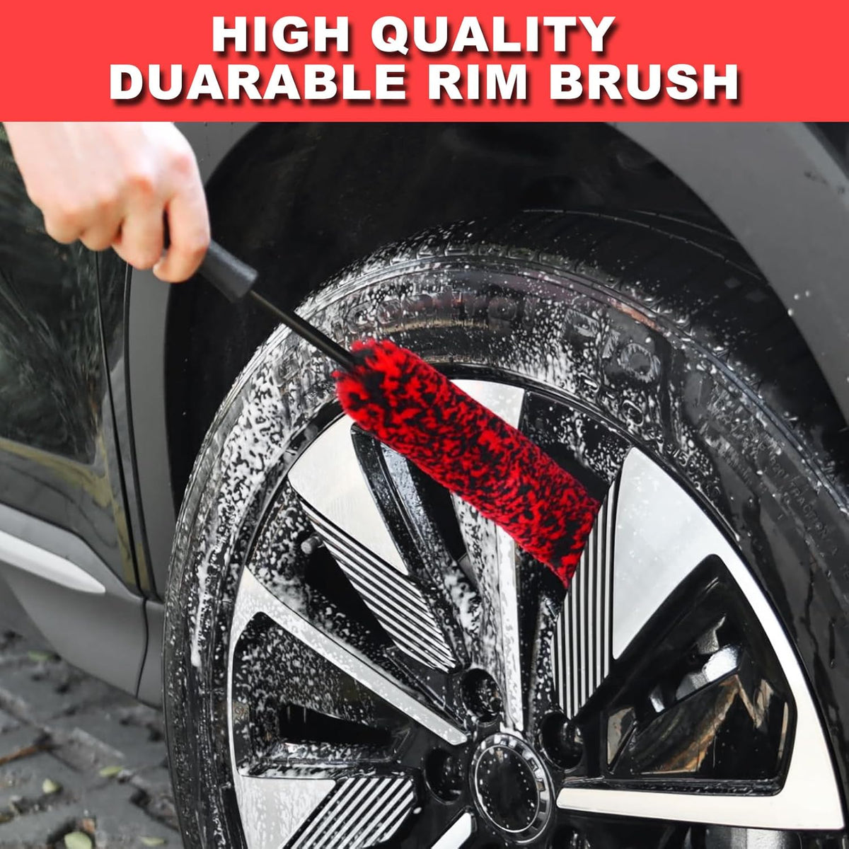 12Pcs Wheel Brush Kit for Cleaning Wheel and Tire, Wheel and Rim Brush, Car Detailing Brushes, Tire Brush, Bendable & Durable Car Wheel Rim Cleaner Brush Set,Car Detailing Cleaning Brush Supplies Kit