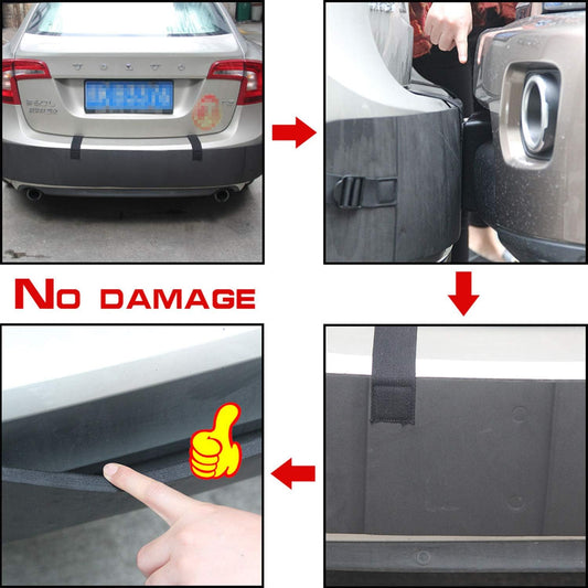 Universal Car Bumper Protector Guard, Rear Bumper Protector for Cars ONLY, Black Rear Bumper Guard 72" x 8.07" x 0.4"