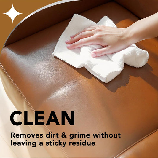 Weiman Leather Cleaner, Polish and Conditioner for Furniture, Car, Purses, Shoes, Boots and Couches- Micro Fiber Towel Included, 22oz
