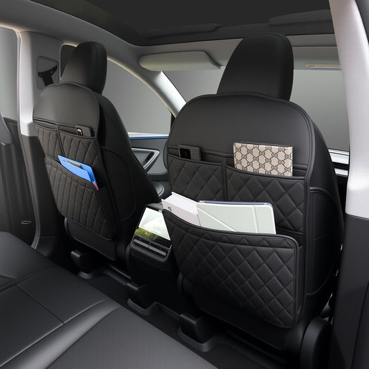 2 Pack Kick Mats Back Seat Protector,Seat Back Protector for Kids Feet Car Seat with Car Back Seat Organizer, Seat Back Protector Cover for Back of Front Seats - Protect against dirt and scuffs