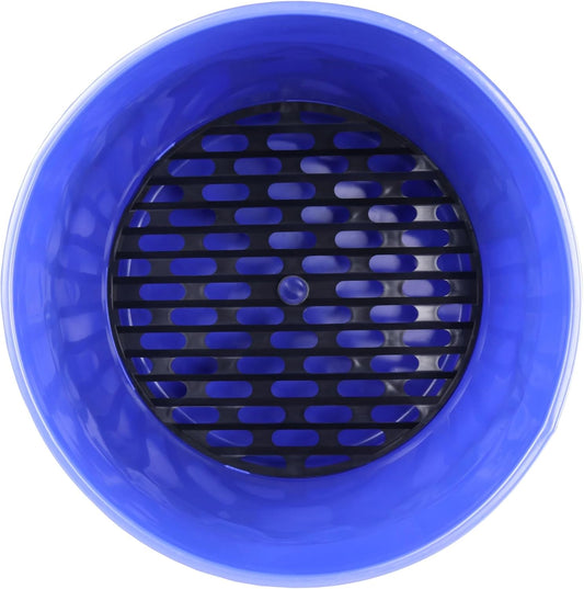 4-Gallon Plastic car wash Bucket with grit Screen and Handle