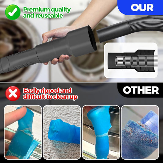 Holikme Dryer Vent Cleaner Kit Dryer Lint Vacuum Attachment Brush, Lint Remover, Dryer Vent Vacuum Hose Replacement Parts,Duct Cleaning,Blue