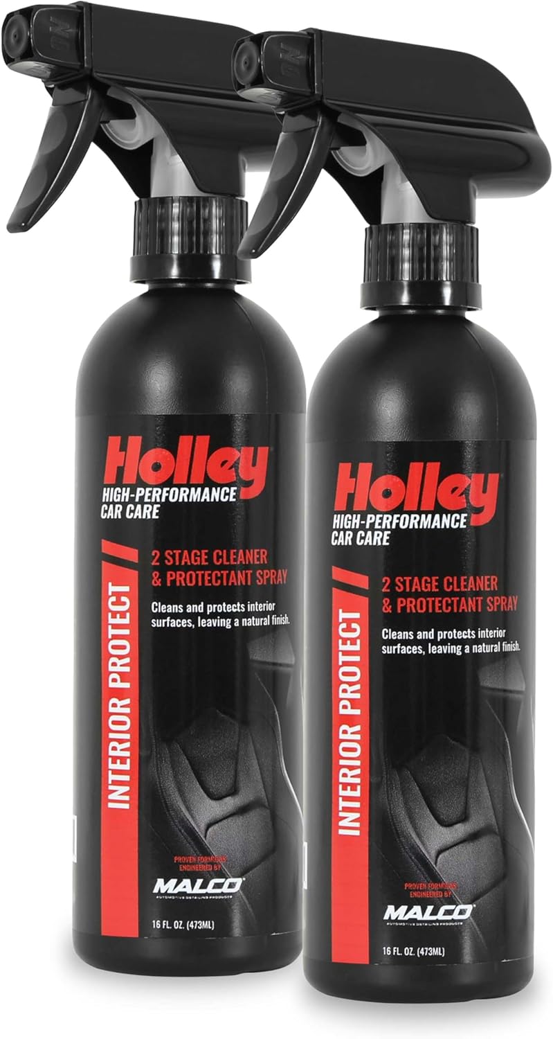 Holley Interior Protect - 2-Stage Cleaner & Protectant Spray - High-Performance Car Care, Wipe Away dust and Fingerprints in Your Vehicle - UV protectant, Citrus Scent - 16 oz.