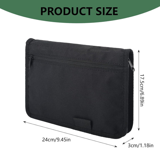Car Registration and Insurance Holder,Glove Box Compartment Organizer,Zipped Design Owner Manual Case,Multi-Pocket Paperwork Glove Bag,Soft Document Organizer for Car Insurance License Cards Driver