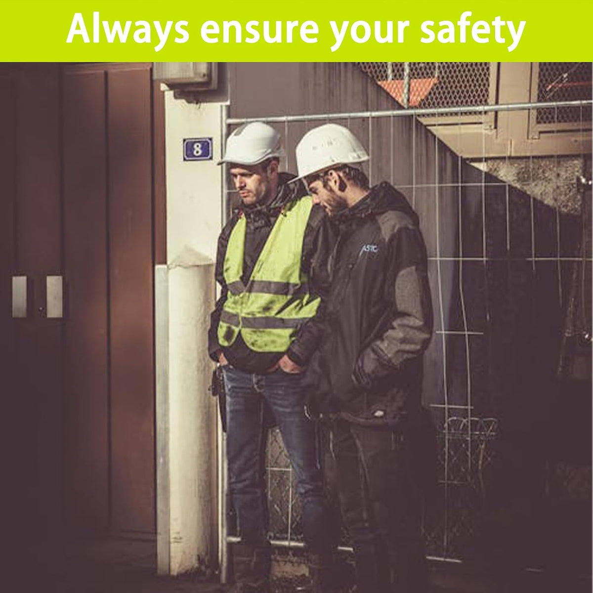 Hao Zhu 2 Pack Hi Vis Safety Vests with 2 Reflective Stripes,for Traffic Work, Running, Surveyor and Guard Construction Vest