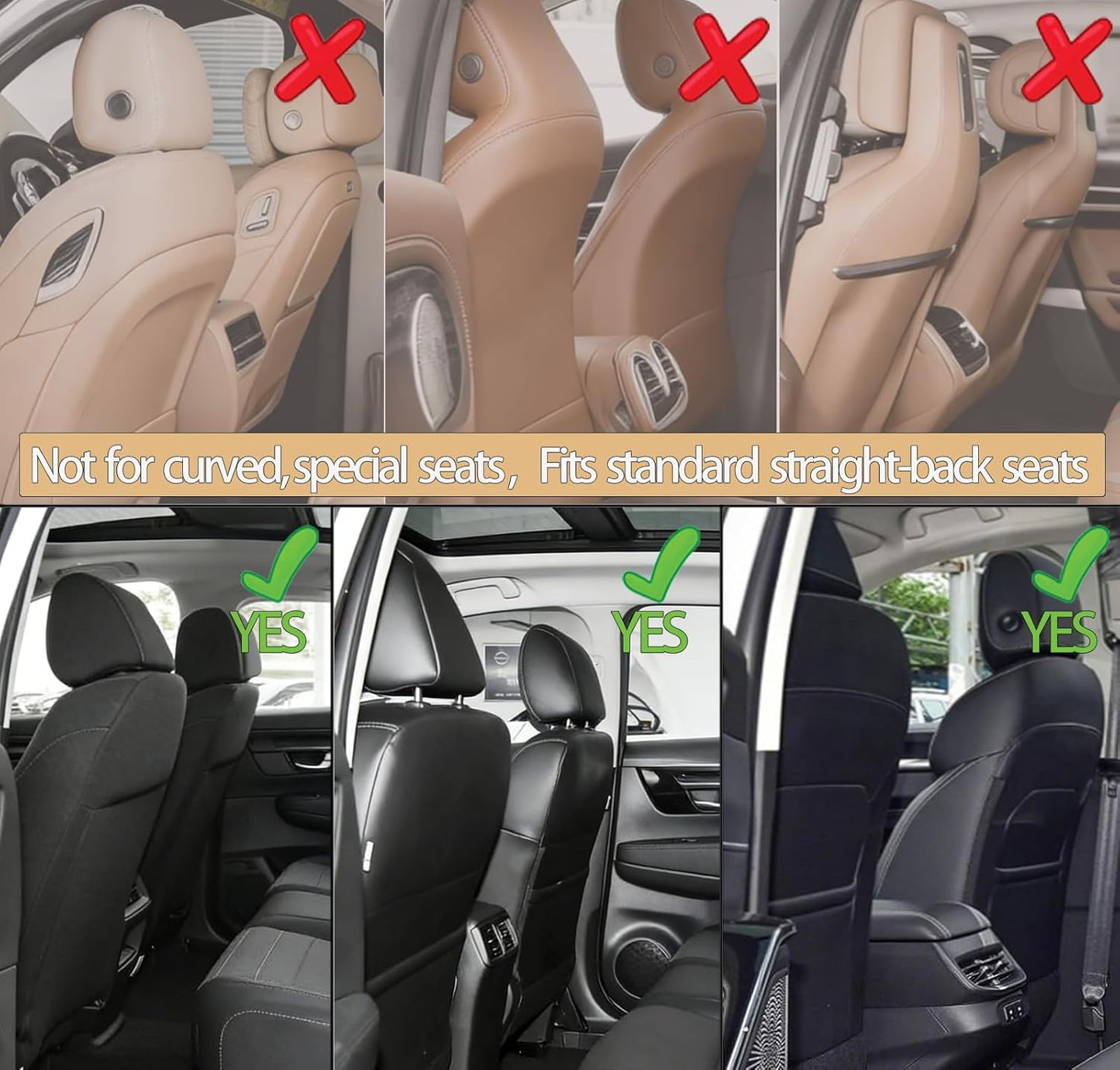 2 Pack Kick Mats Back Seat Protector,Seat Back Protector for Kids Feet Car Seat with Car Back Seat Organizer, Seat Back Protector Cover for Back of Front Seats - Protect against dirt and scuffs