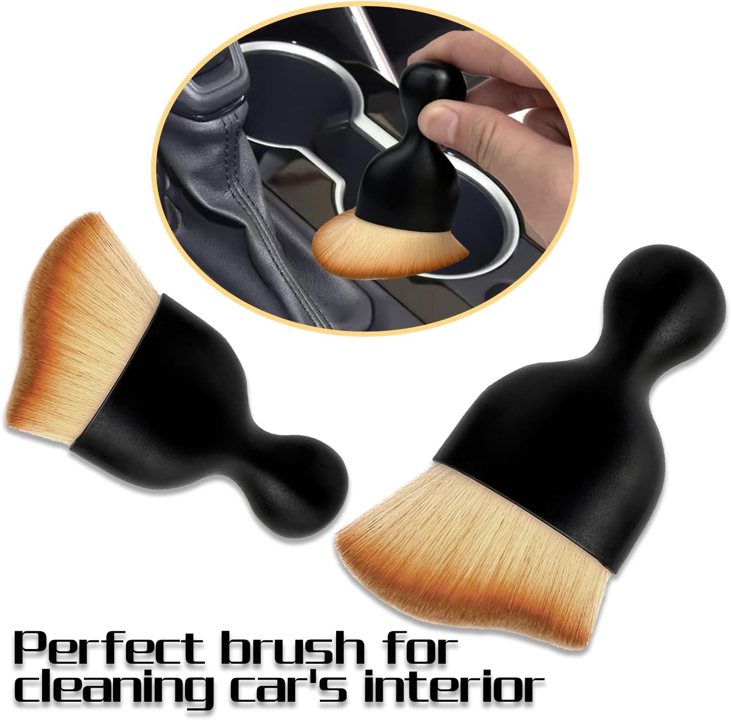 XY North Car Interior Dust Brush, Auto Detailing Brush, Soft Bristles Car Cleaning Brushes, Tool for Air Conditioner Vents, Leather, Computer, Scratch Free, Car Interior Accessories