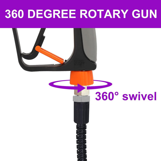 PWACCS Foam Cannon Dual Connector, Pressure Washer Car Wash Foam Gun, Short Power Washer Gun Kit with Dual-Connector Accessory, 1/4" Quick Connector, 1.5 Liter, 4000 PSI