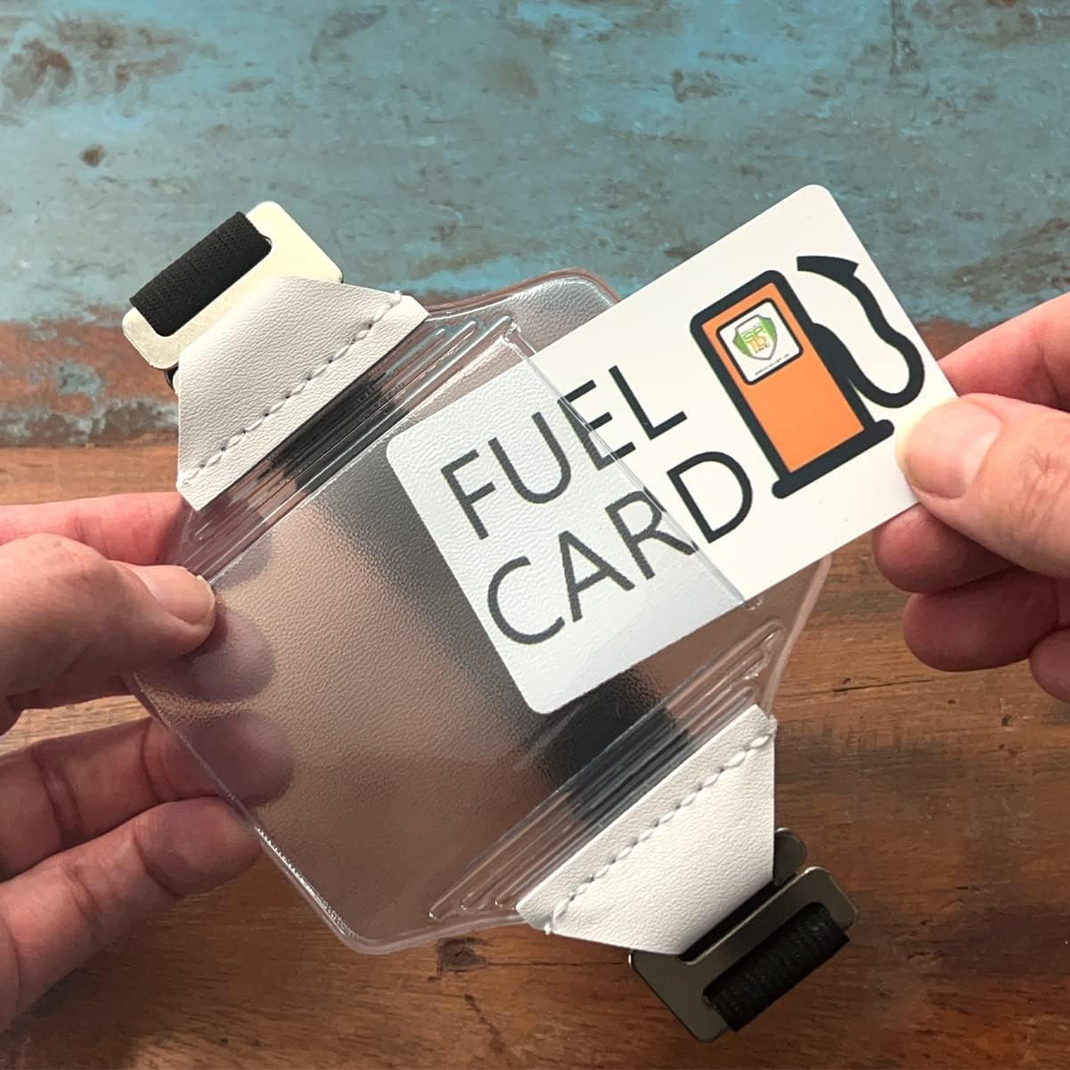 2 Pack - Heavy Duty Visor Fuel Card Holder with Clear Vinyl Pocket - Truck & Car Accessories for Interior - Drivers License, Auto Insurance Card & Fleet Vehicle Gas Log Storage - Specialist ID (Black)