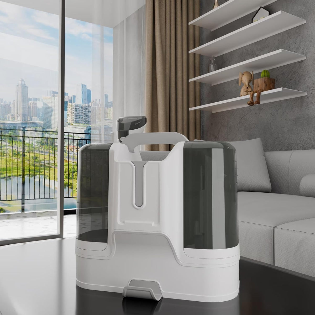 Small Car Seat Carpet Cleaner Machine for Home,Portable Hand Held Carpet Cleaner, Cars Steamer for Auto Detailing, Upholstery Furniture Steam Cleaners for Mattress Area Rugs Couch Sofas (White)