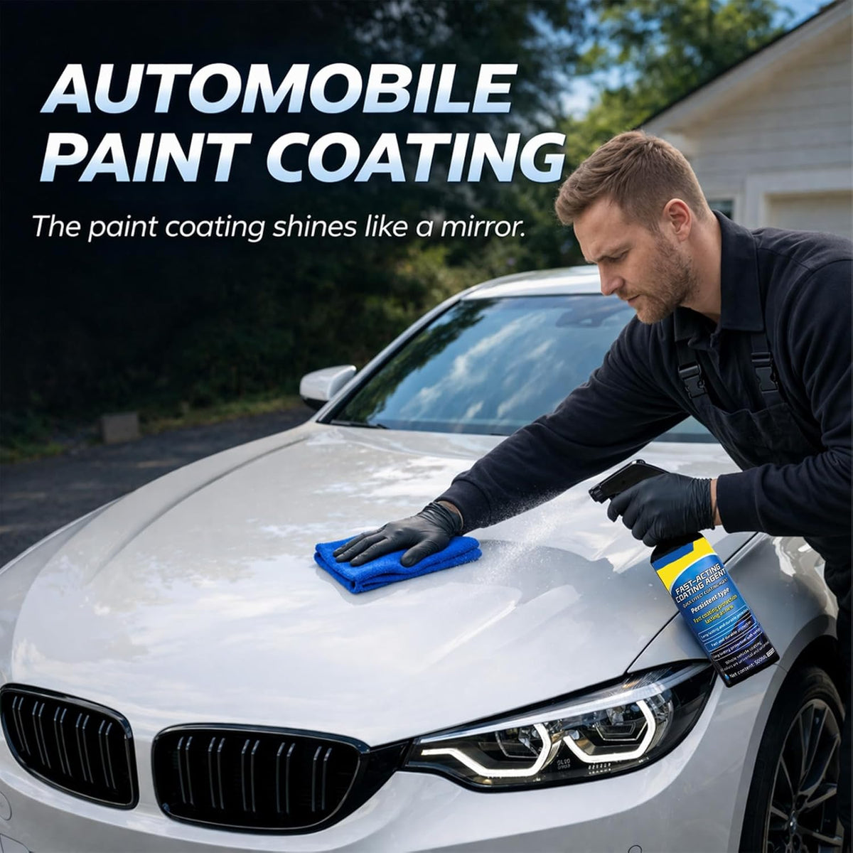 Quick Effect Coating Agent for Cars, 2026 Upgrade Nano Quick Coat Restore Spray, Car Nano Ceramic Coating Spray, Extremely Hydrophobic & High Gloss Shine (16.9 floz)