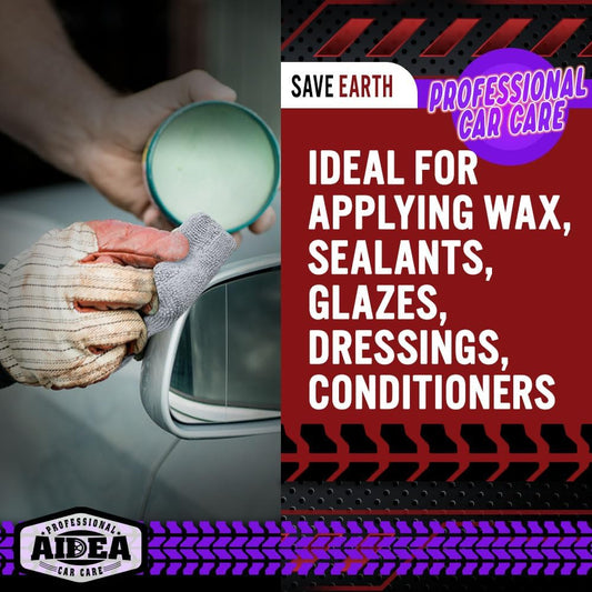 AIDEA Microfiber Applicator Pad-8Pack, Car Wash Sponge, Premium Microfiber Sponge and Cleaning Pads, Perfect for Effortless Wax, Sealant, and Conditioner Application, Car Detailing Supplies, Blue