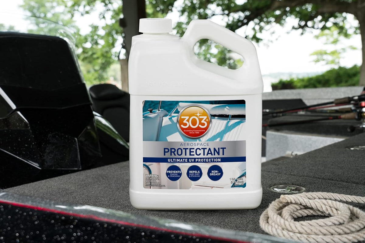 303 Products Marine Aerospace Protectant Spray, UV Protection for Boat Vinyl & Surfaces – Repels Dust, Dirt & Staining, Matte Finish, Restores Like-New Appearance, 32 oz