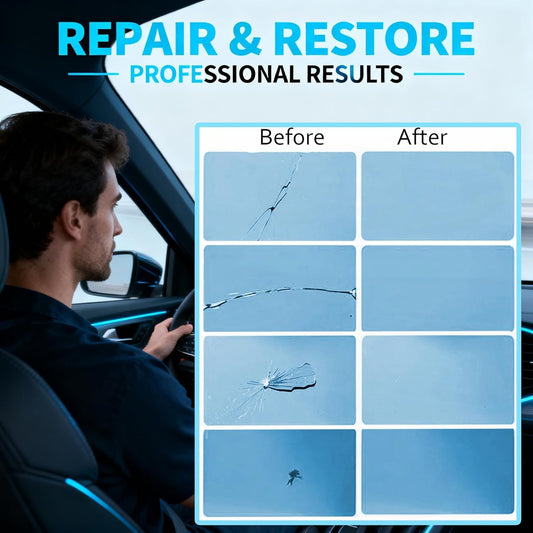 Windshield Repair Kit, Windshield Crack Repair Kit,2 Pcs Car Glass Repair Kit Quick Fix for Chips & Cracks, Windshield Chip Repair Kit, Automotive Nano Fluid(Blue)
