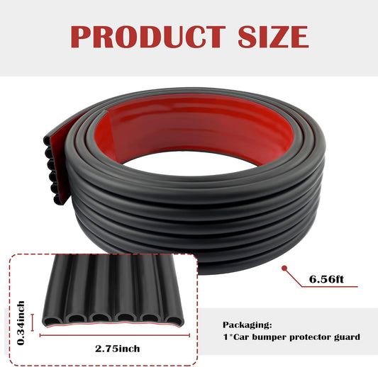 Car Bumper Protector Guard,Wavy Rear Bumper Protector for Anti-Scratch & Anti-Collision,Rear Front Bumper Guard with Strong Adhesive Backing Suitable for SUV,Car,Truck