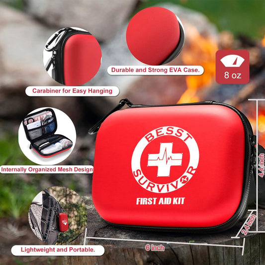 Comprehensive First Aid Kit for Home, Premium Emergency Trauma Kits with Shoulder Strap for Car Camping Gear, Waterproof Survival Kit, Home Essentials, Outdoor Emergency Medical Supplies -324 Piece