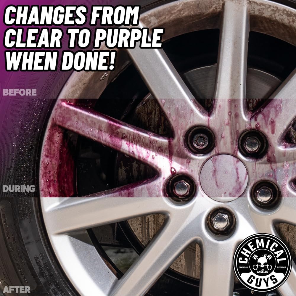 Chemical Guys Two Face Wheel Cleaner, Color Changing Wheel Cleaner, Safe for Cars, Trucks, SUVs, Motorcycles, RVs & More, 16 fl oz - CLD30316
