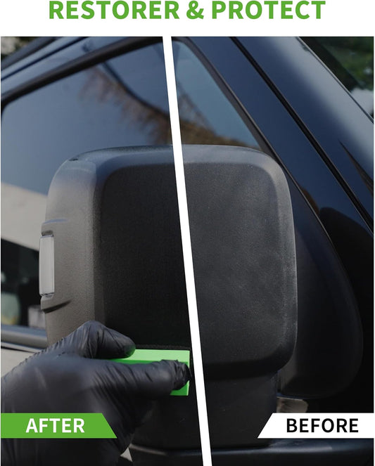 Plastic Trim Restorer for Cars 1.69 OZ (50ML), Black Trim Restorer,Hydrophobic Trim Ceramic Coating,Lasting Up to 12 Months+ with UV Protection,Restore Automotive Exterior Protectant