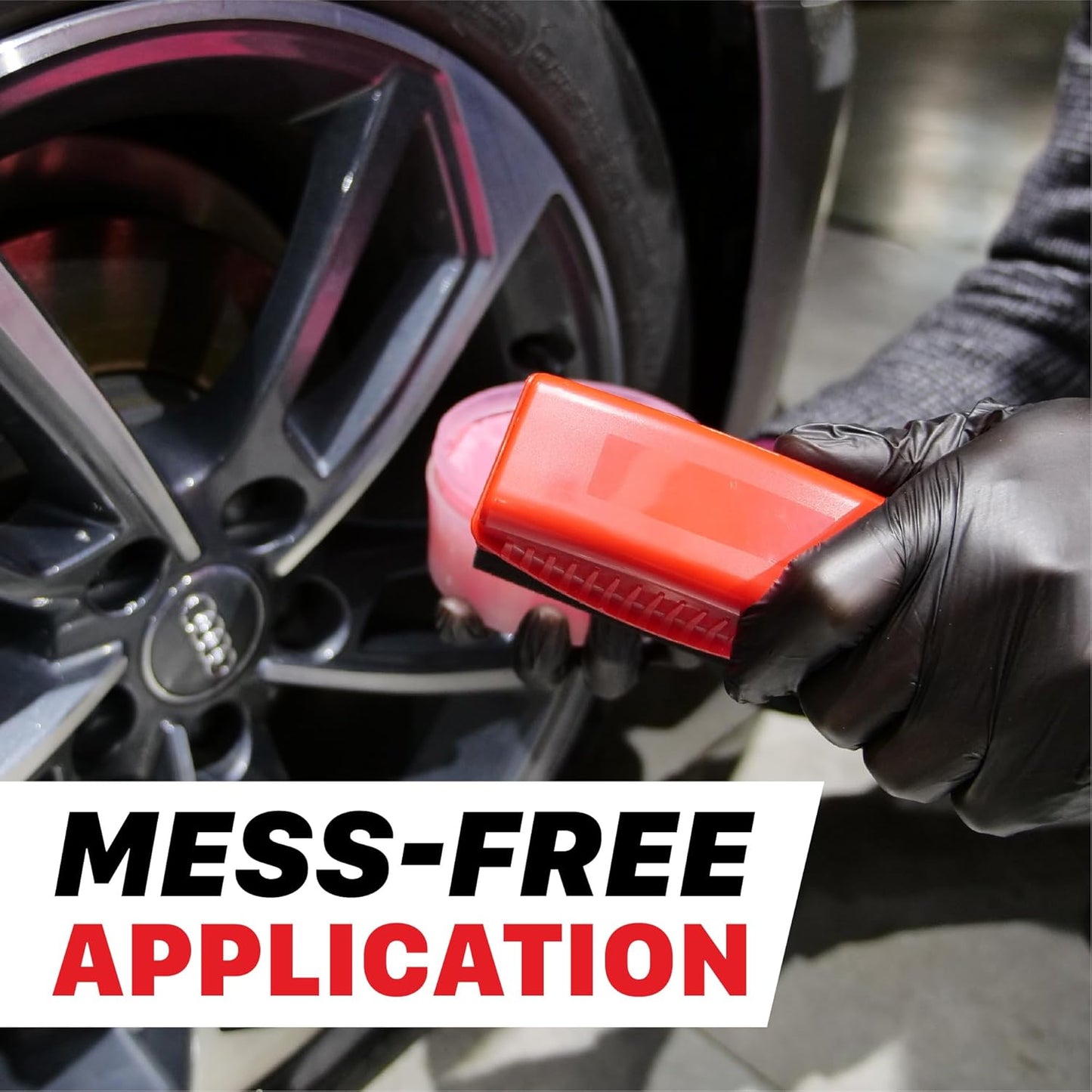 Maxshine Universal Tire Shine Applicator with Protective Cover – Dense Foam Pad with Ergonomic Grip – Mess-Free Tire Dressing Tool for Coating, Cleaning & Car Detailing – Auto, Boat & Marine Detailing