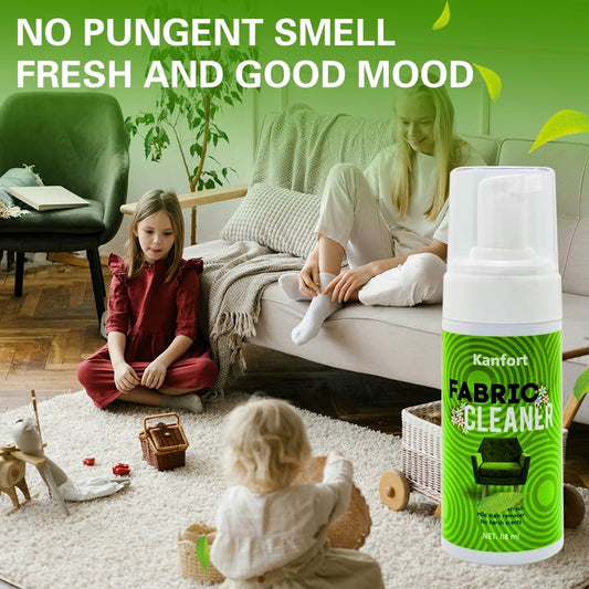 Upholstery Dry Cleaning Foam – No-Rinse Fabric Cleaner for Sofas, Couches & Car Seats, Quickly Lifts Stains & Dirt, Safe for Households with Kids & Pets, Easy-to-Use for Fresh & Spotless Furniture